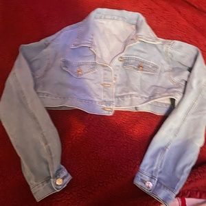 Jean jacket crop top